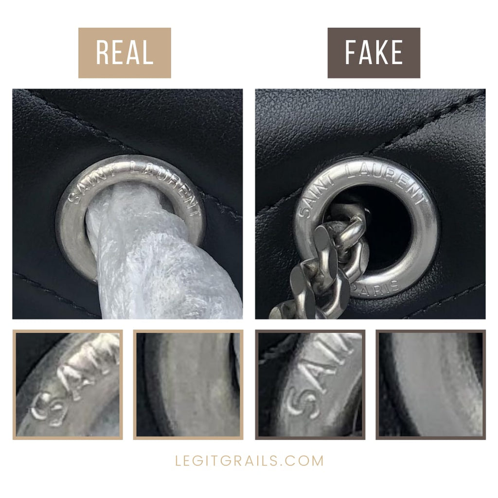 Yves Saint Laurent LouLou Monogram Quilted Chevron - Real Vs Fake