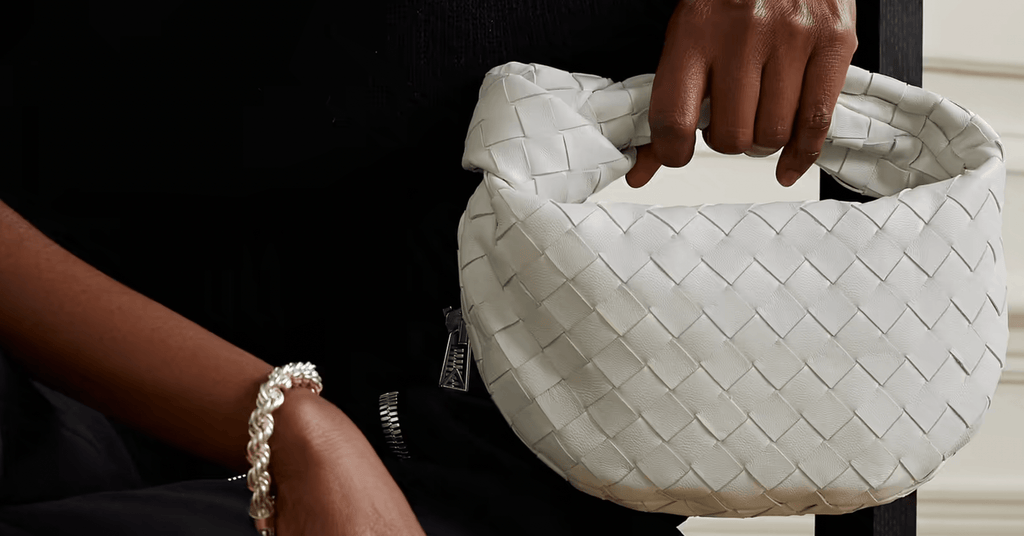 Bottega Veneta: White Mini Jodie Bag