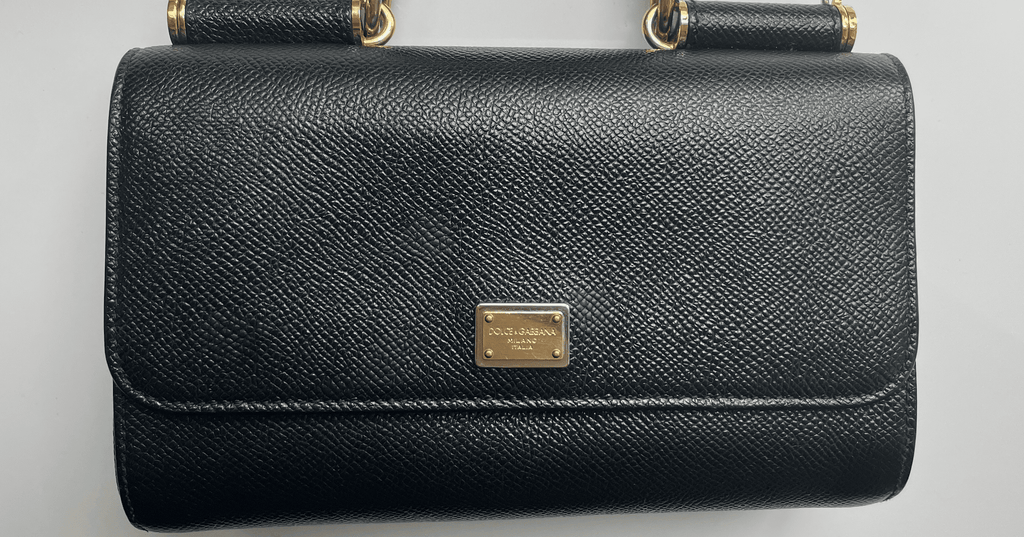 Black Dolce & Gabbana bag close-up shot