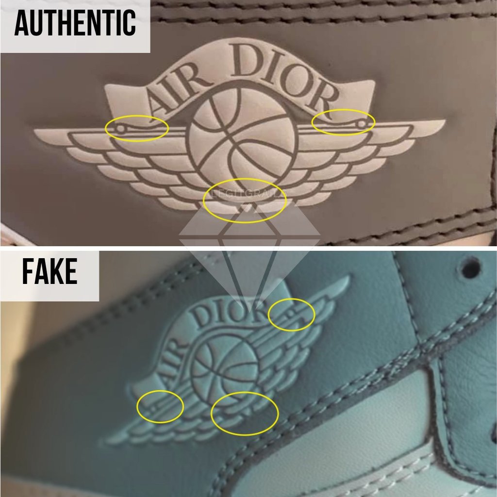 How to spot fake Air Jordan 1 Dior High