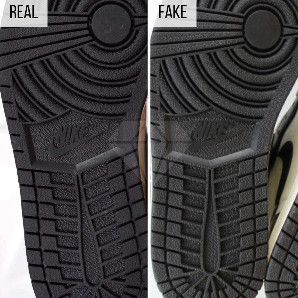 How to tell if Jordan 1 Dark Mocha are fake: The Outsole Method