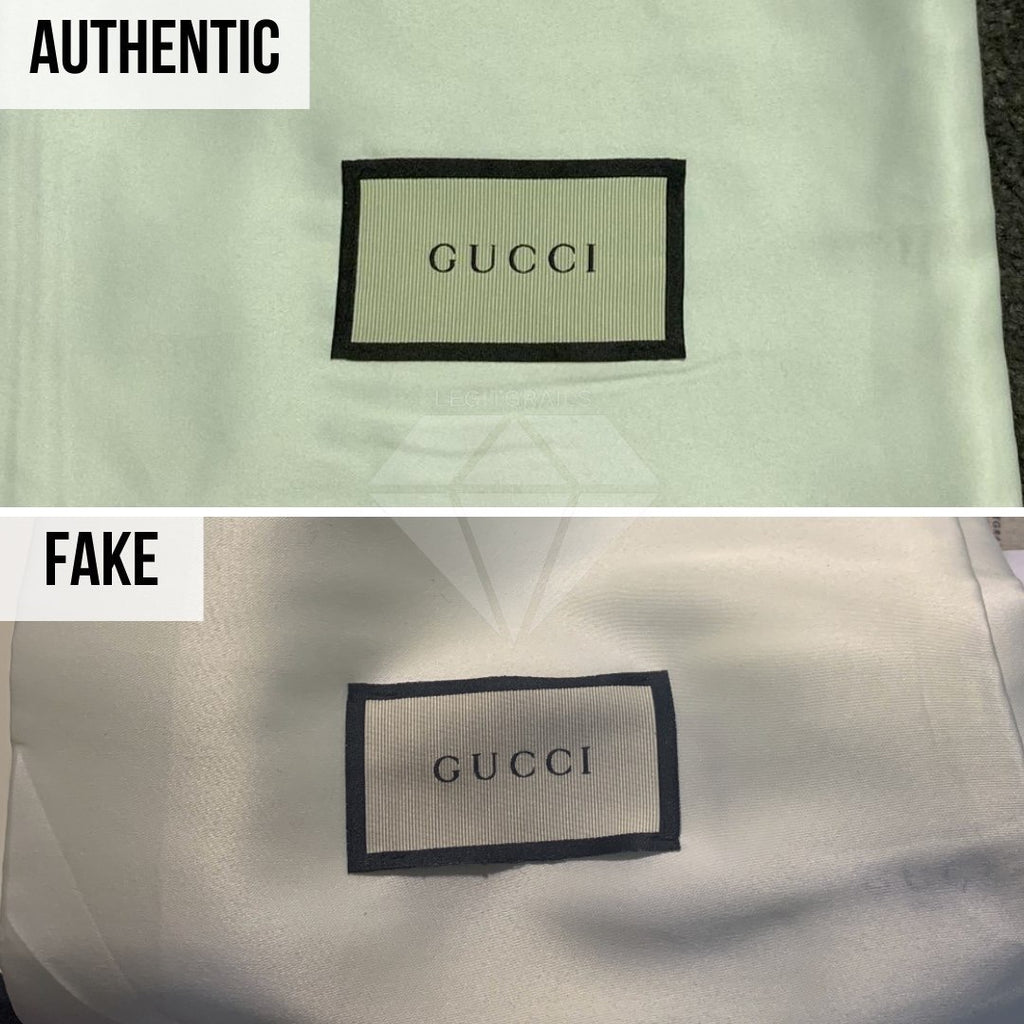 gucci dust bag real vs fake