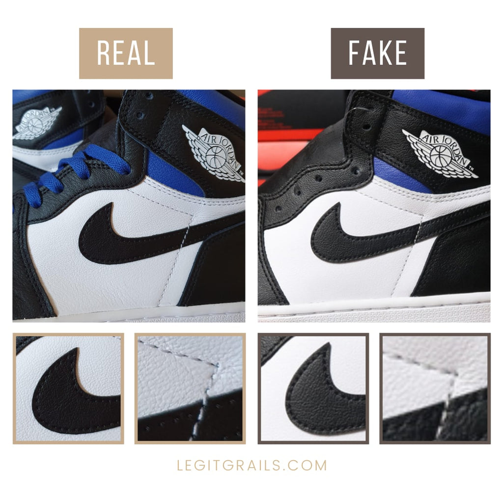 how do you know if a jordan 1 is fake