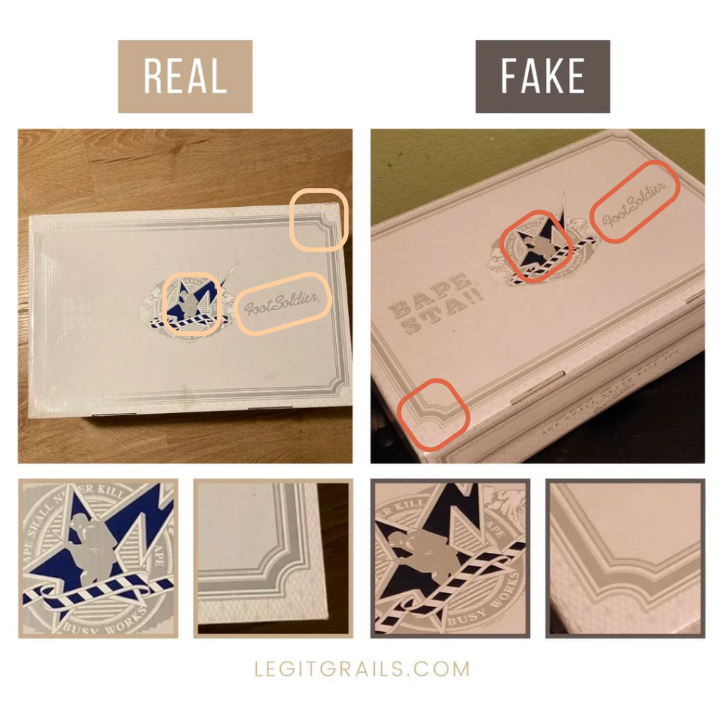 Bape STA shoe box: real vs fake