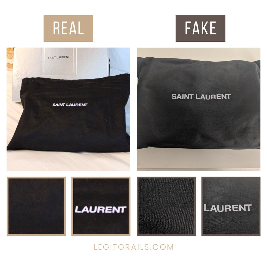 Real vs Fake Saint Laurent Envelope Chain Wallet In Grain Leather 