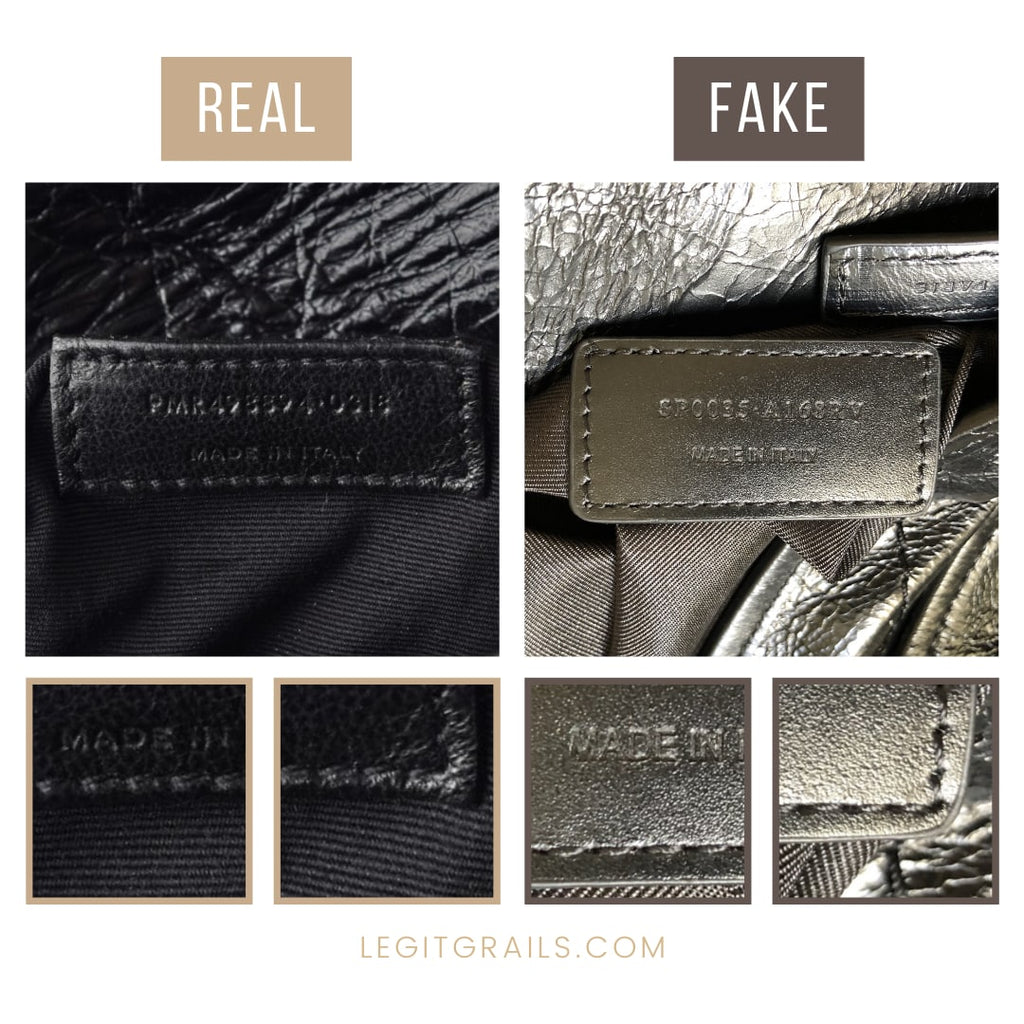 Step 7: Analyze the text on the buttons of your YSL Kate bag