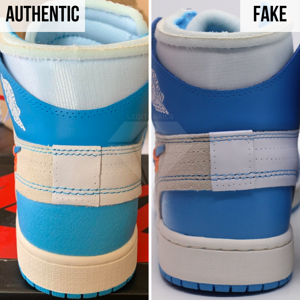 off white jordan unc real vs fake