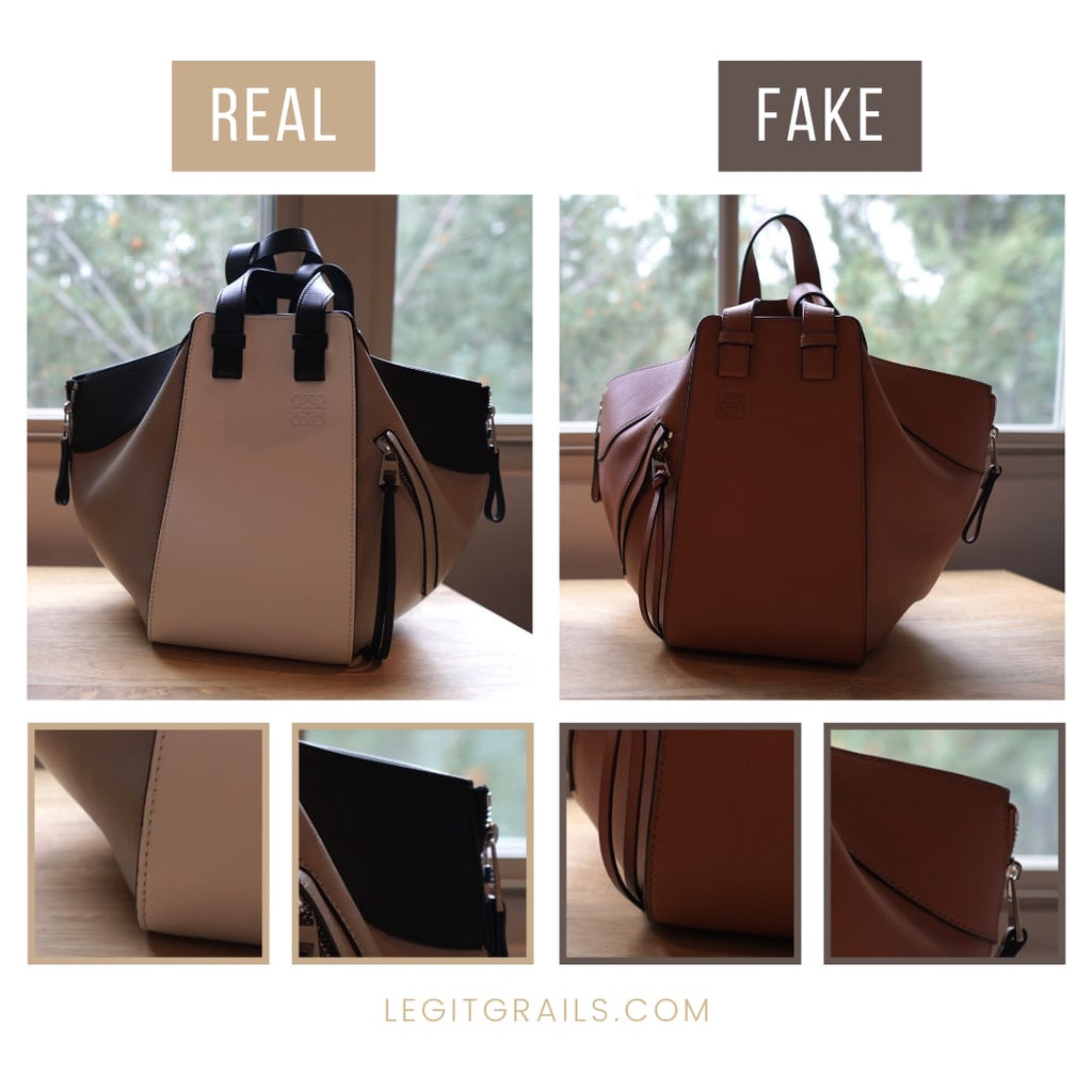 How To Spot Real Vs Fake Loewe Hammock Bag – LegitGrails