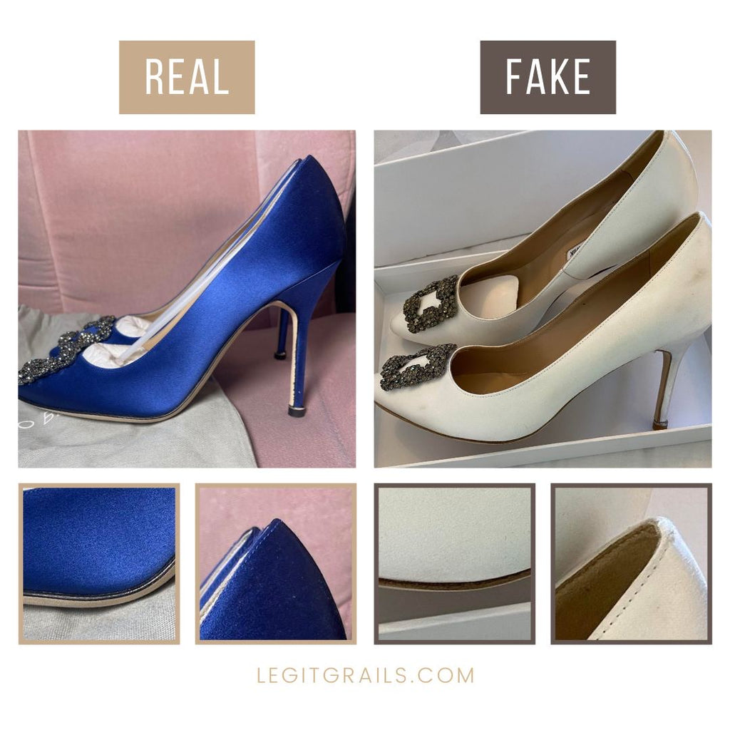 How To Spot Real Vs Fake Manolo Blahnik Hangisi Pumps – LegitGrails