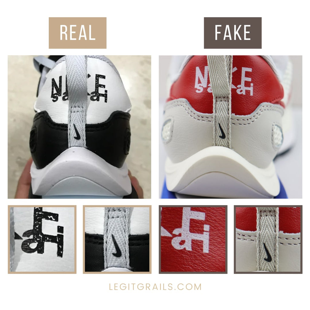 Arnaque : Comment reconnaître une fausse sacai x Nike VaporWaffle