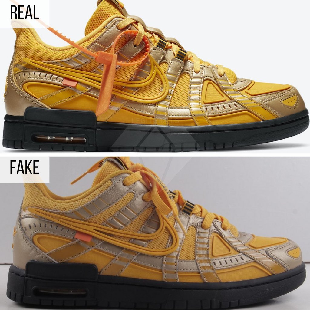 REAL VS FAKE! NIKE X OFF WHITE AIR FORCE 1 UNIVERSITY GOLD