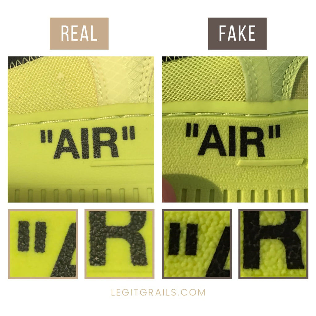 Air Force 1 Off-White Volt Real Vs Fake - Legit Check