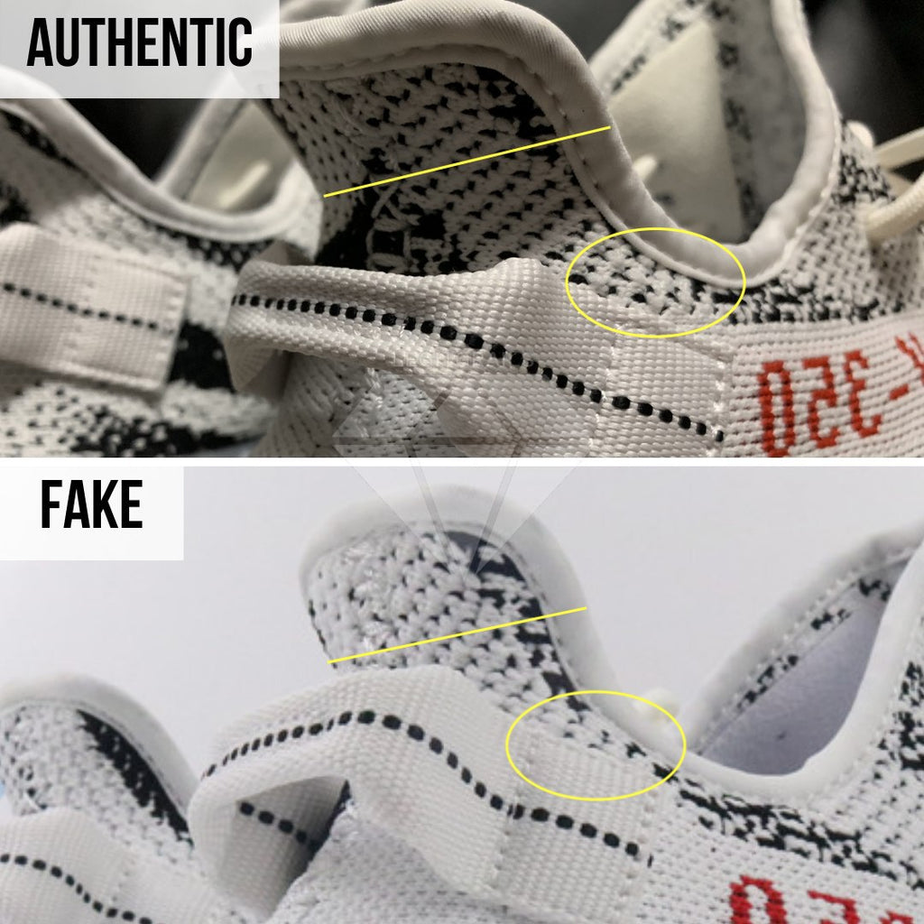 yeezy zebra fake and real