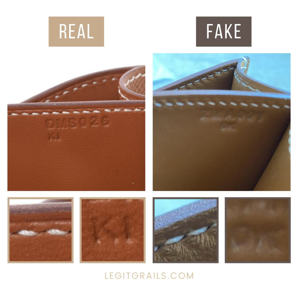 Hermès 4 Men - Hermes logo stamp as seen in Constance bag. 1 fake and 2  authentic. Can you spot the fake one?