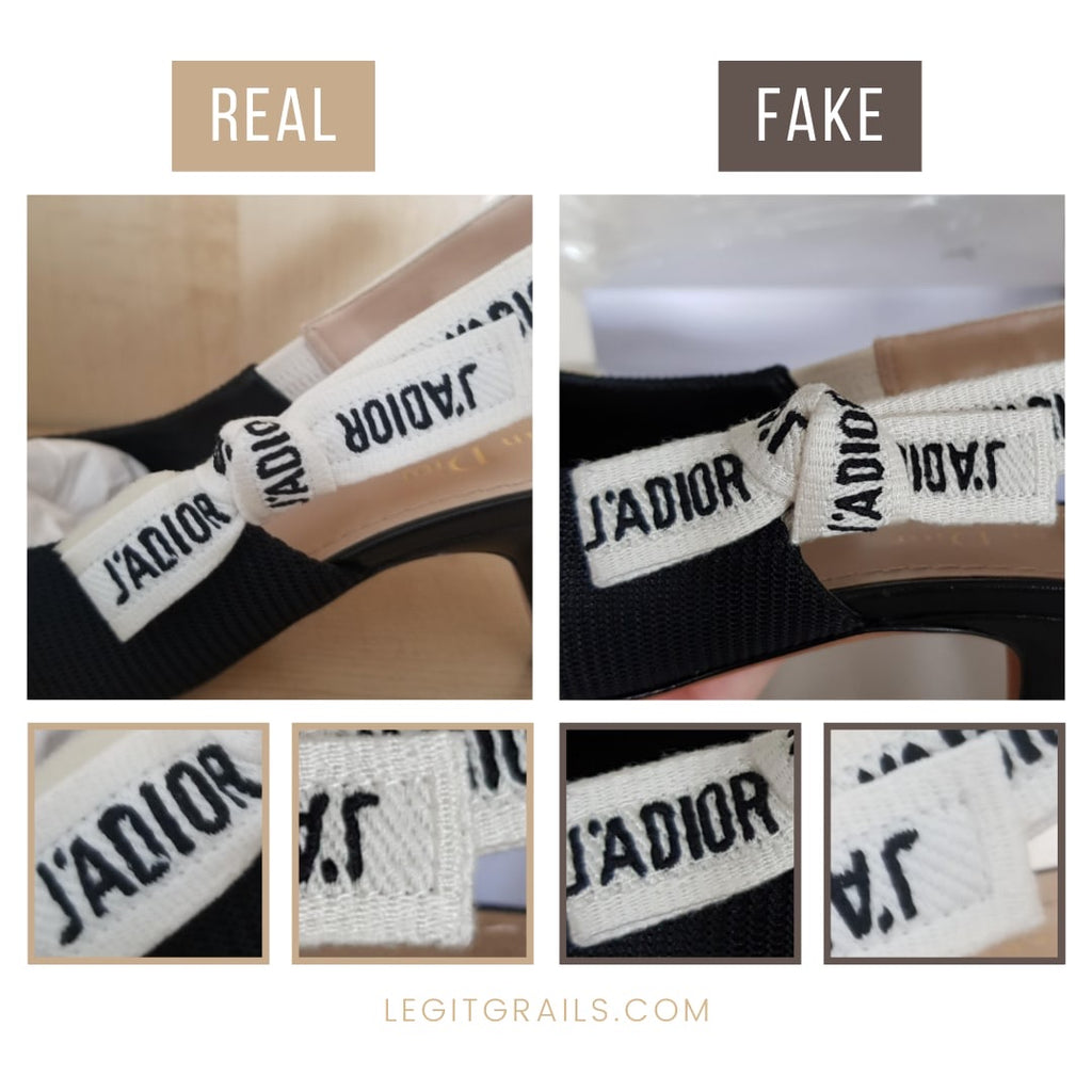 Real Vs Fake J'Adior Slingback Pumps