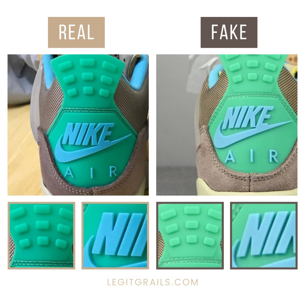 Real Vs Fake Jordan 4 Union Taupe Haze Sneakers