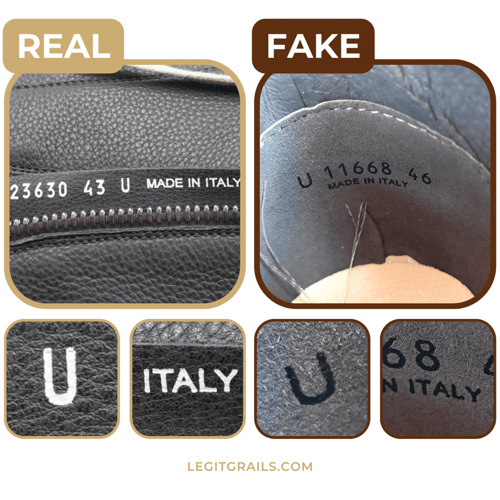 Real vs fake Rick Owens Ramones: Serial number