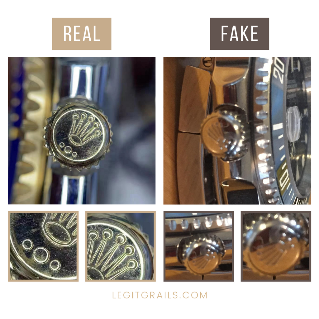 Step 1: Genuine vs fake Rolex Submariner 2020 minute hand length