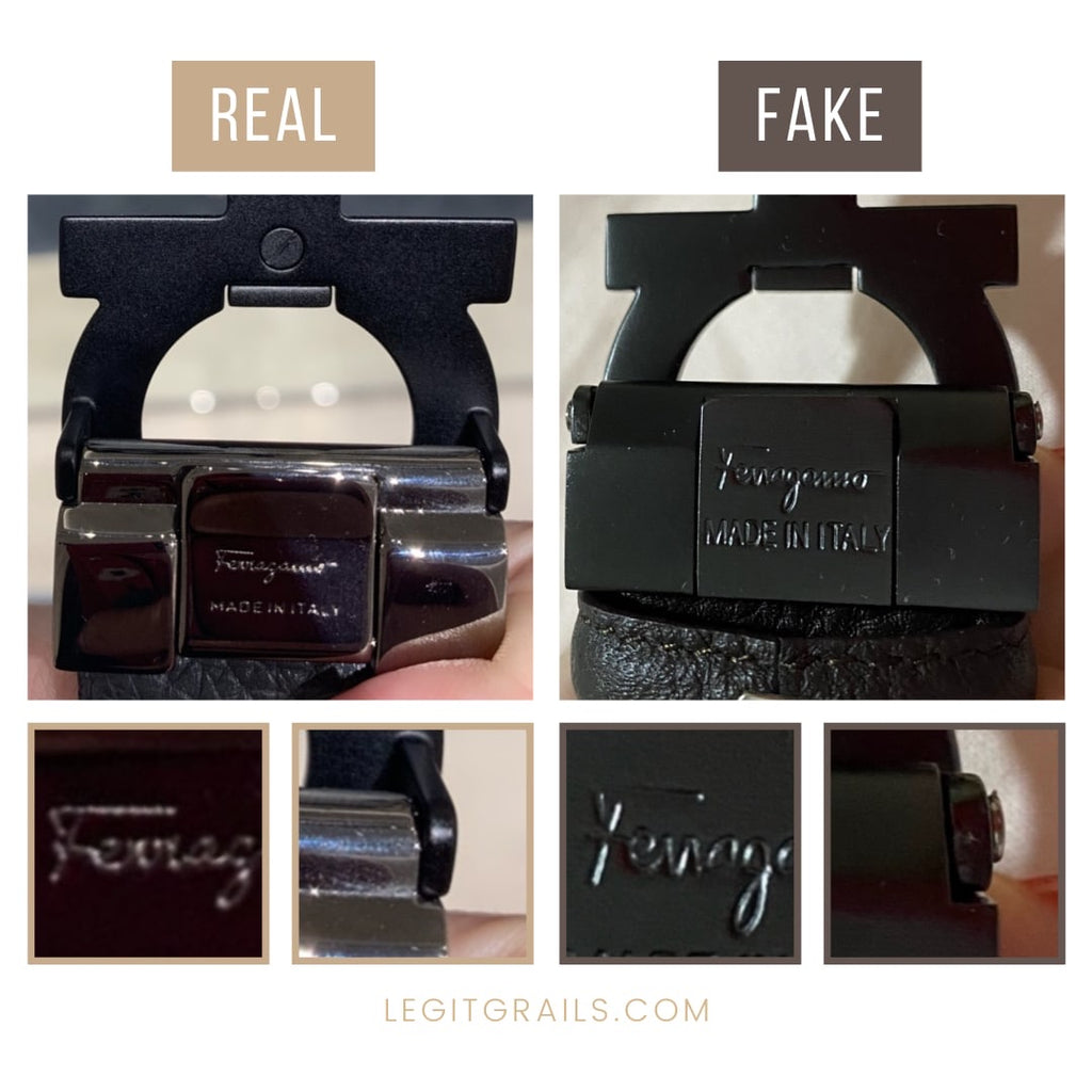 Real vs Fake Ferragamo Belt  How to spot fakes 