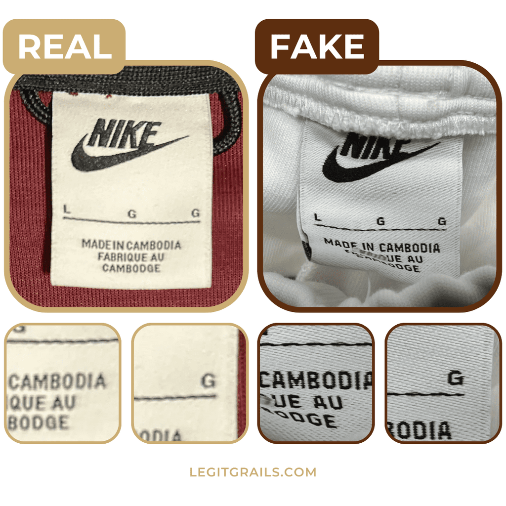 Nike size tag