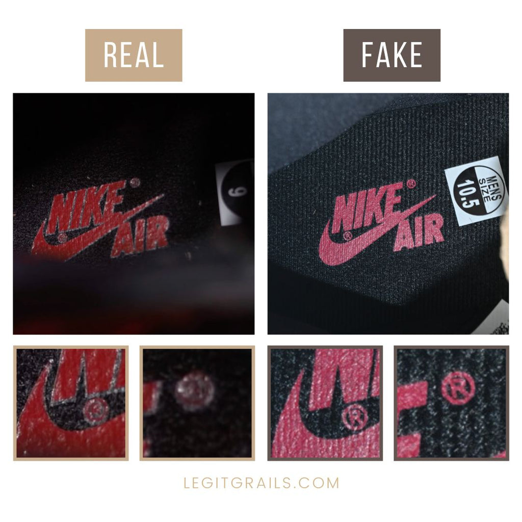 Jordan 1 Bred Authentication Check: The Insole Logo Method