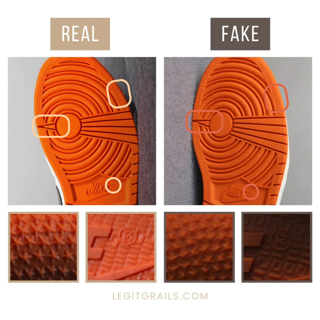 Real Vs Fake Jordan 1: The Outsole