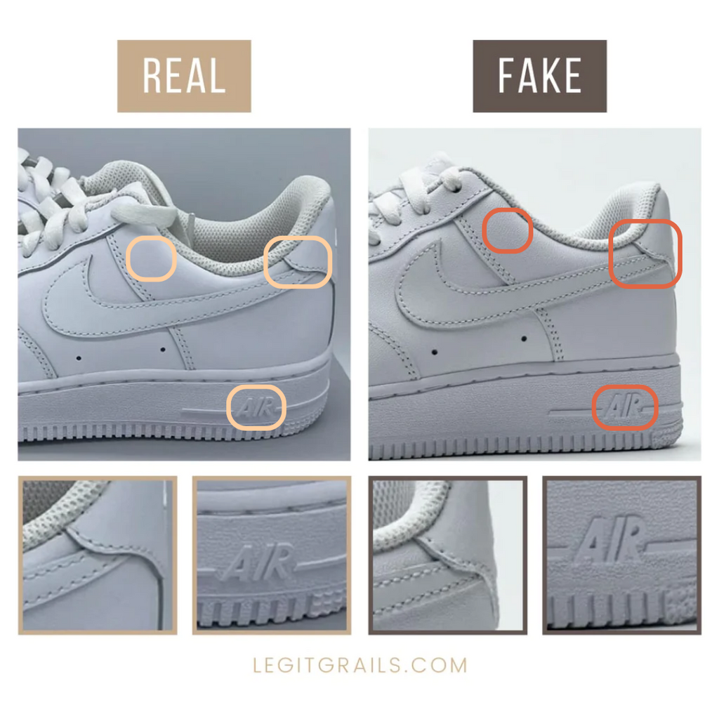 Nike Air Force 1 Low real vs fake: Overall Look