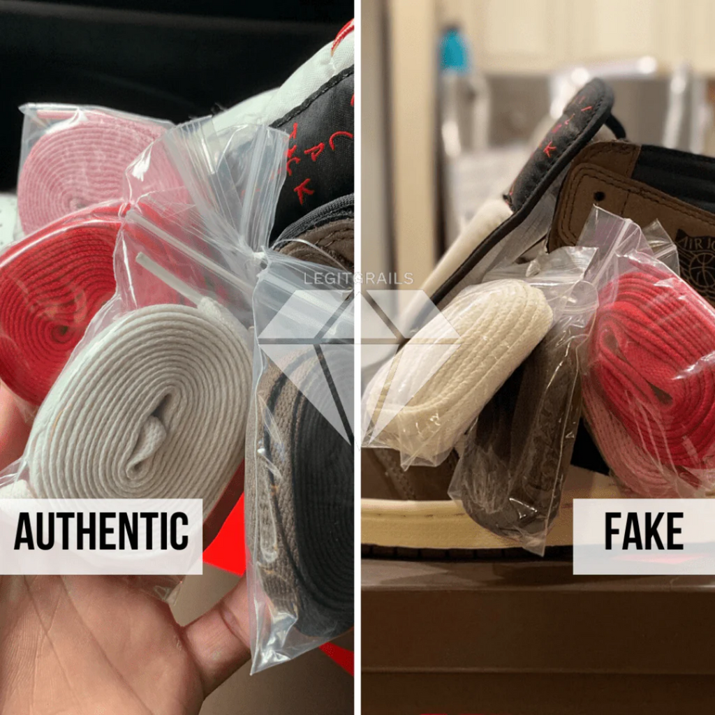 Travis Scott Jordan 1 High Packaging Laces Method