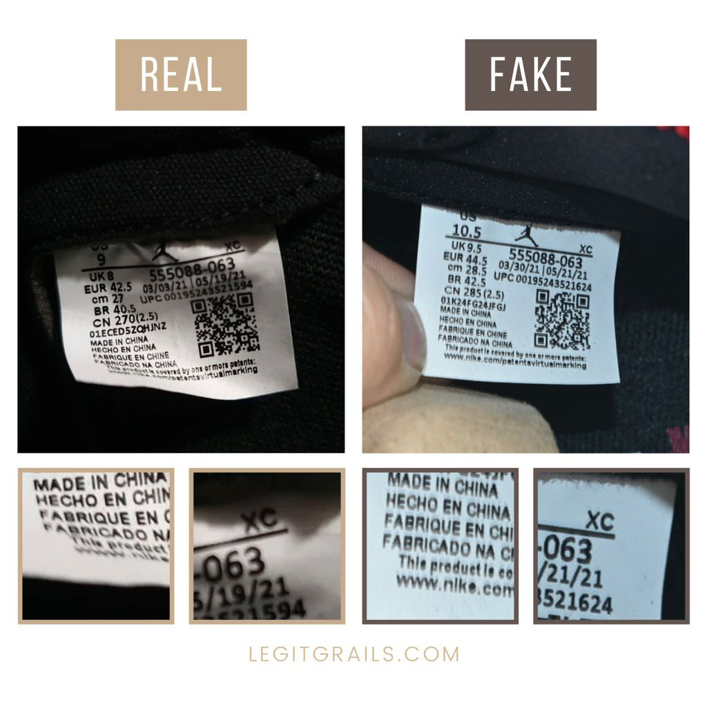 How to Authenticate Jordan 1 Bred: The Size Label Method