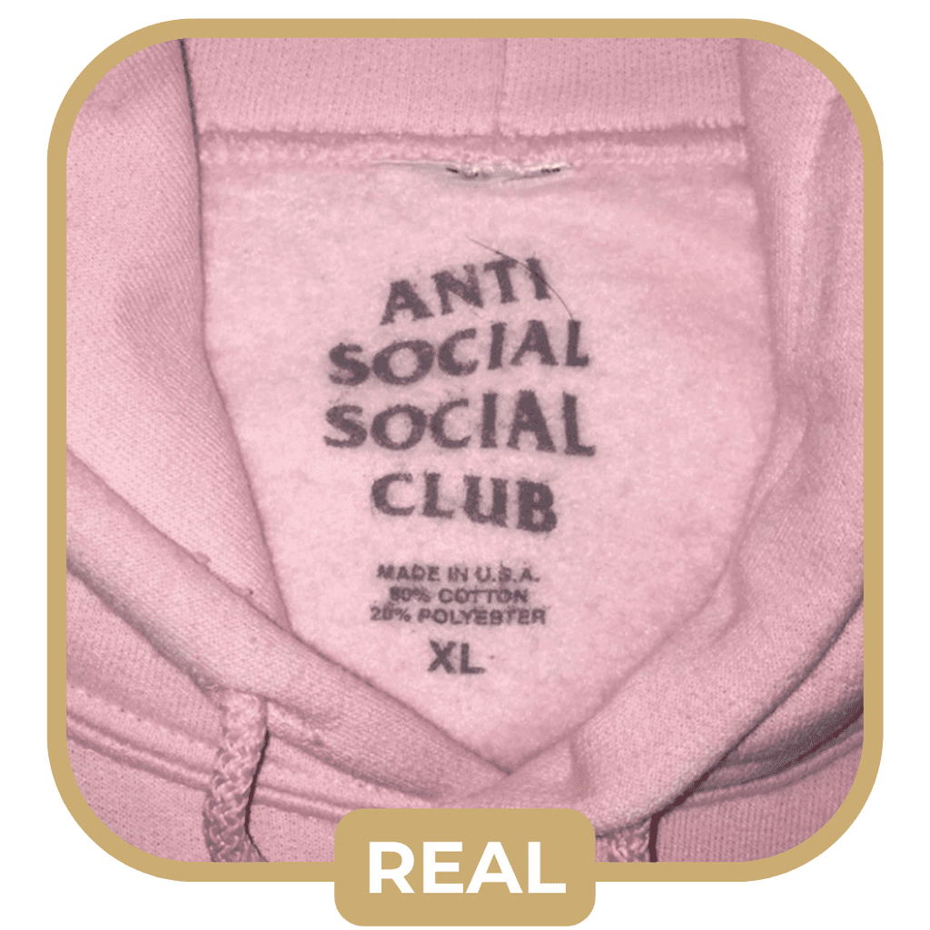 ASSC hoodie inside logo details