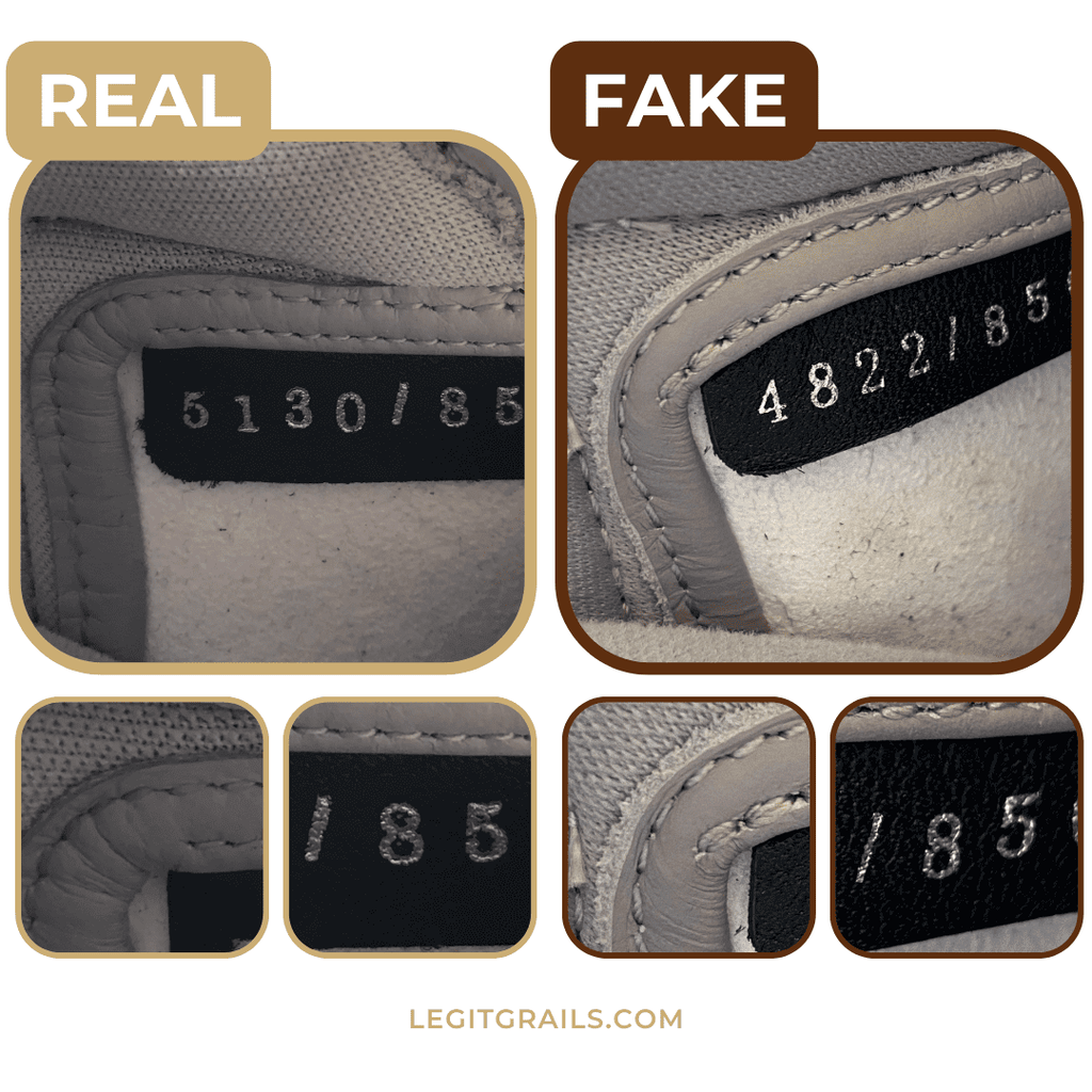 real vs fake Dior Jordan unique ID comparison