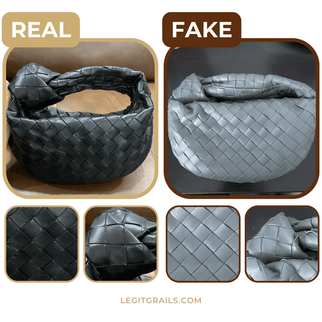 real vs fake Bottega Veneta itrecciato texture