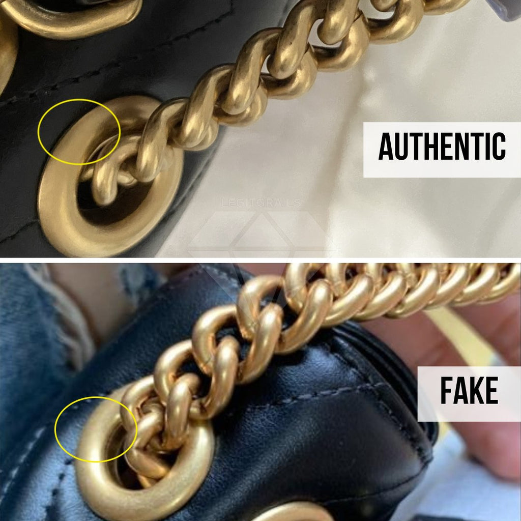 gucci marmont mini fake vs real