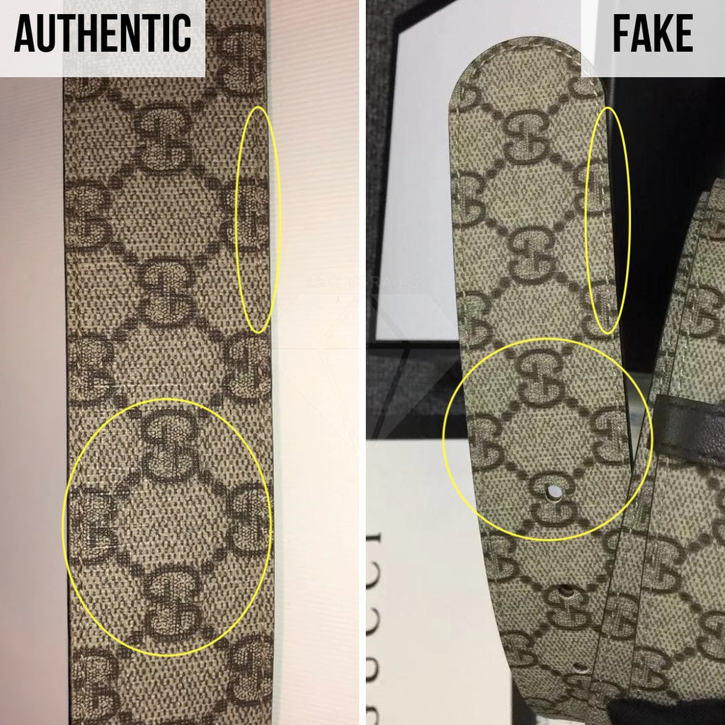 gucci supreme belt real vs fake