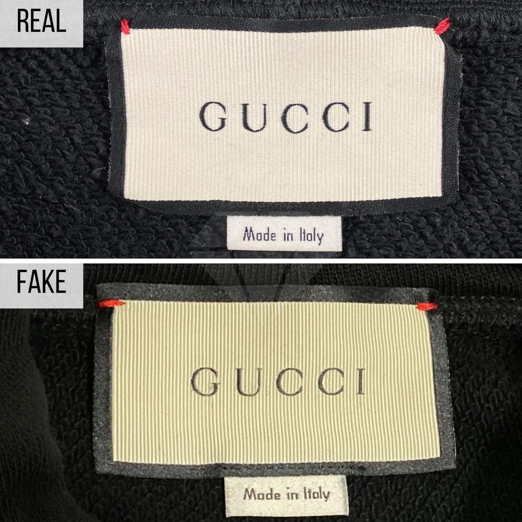 how to tell if a gucci hoodie is real
