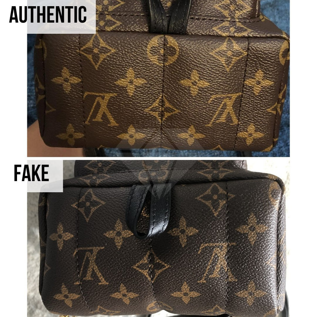 Authentic vs fake Louis Vuitton Palm Springs Mini Backpack (Real vs Fake) 