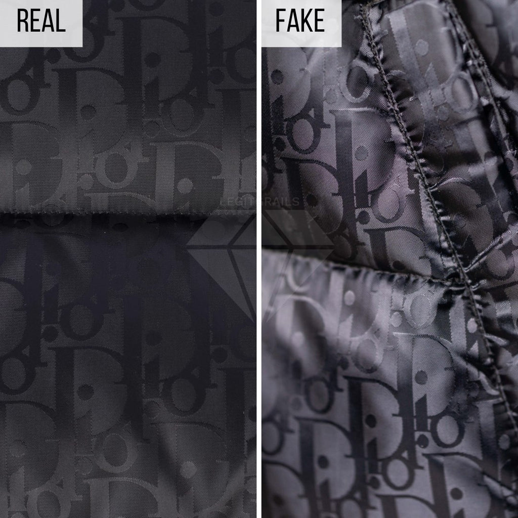 Dior Puffer Jacket Fake VS Real Guide: The Print Method