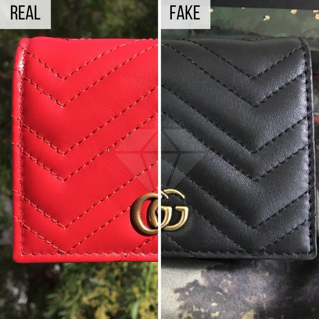 How To Spot a Fake Gucci Wallet: The General Look Method (Gucci Quilted Marmont Wallet)