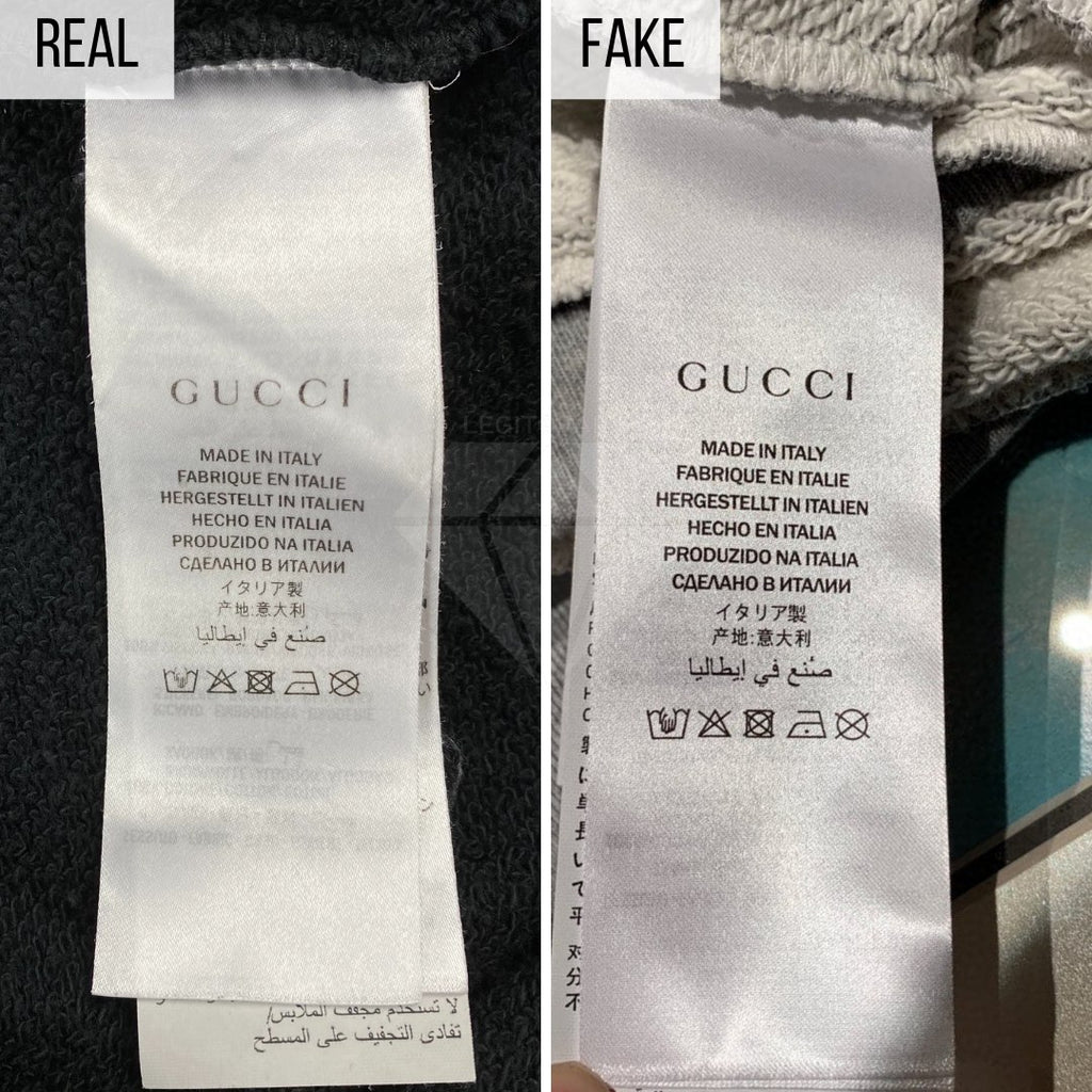How To Spot a Fake Gucci Hoodie: The Washing Label Method