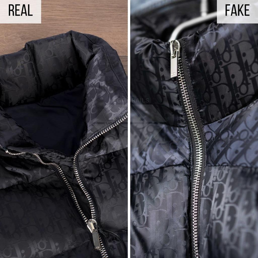 Dior Puffer Jacket Fake VS Real Guide: The Collar Method