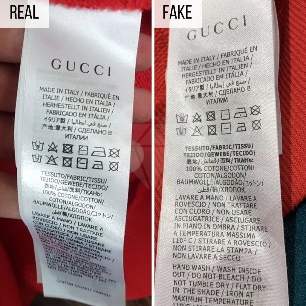 How To Spot a Fake Gucci Hoodie: The Washing Label Method