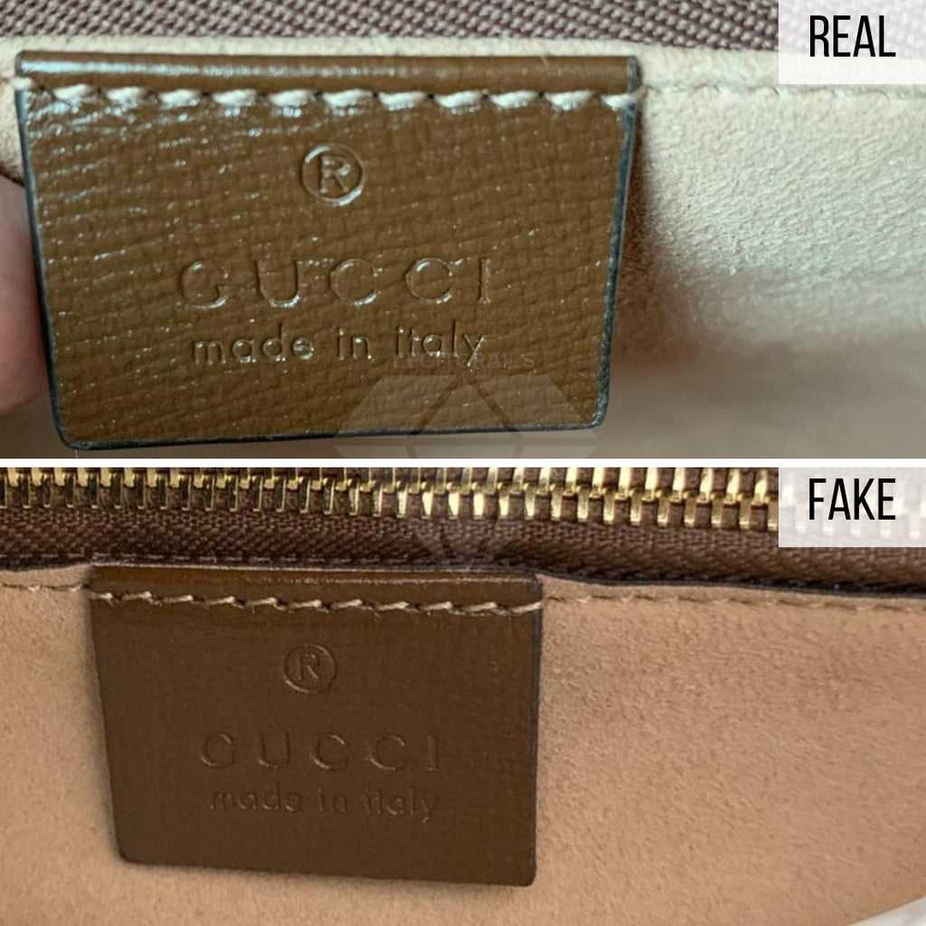 Gucci Horsebit Bag Fake VS Real Guide: The Label Method