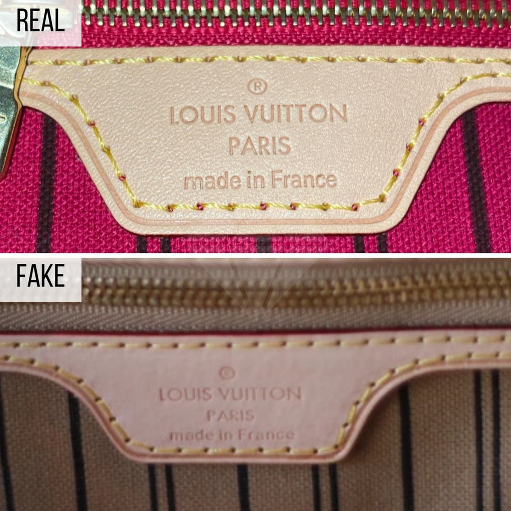 Fake vs Real LV * How to spot a fake Louis Vuitton Neverfull bag 