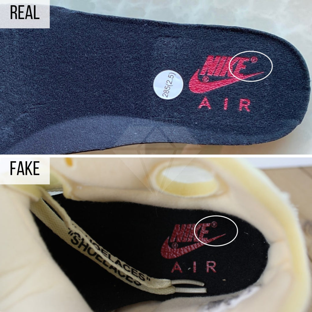 How To Spot Real Vs Fake Jordan 5 Retro Off-White Sail – LegitGrails