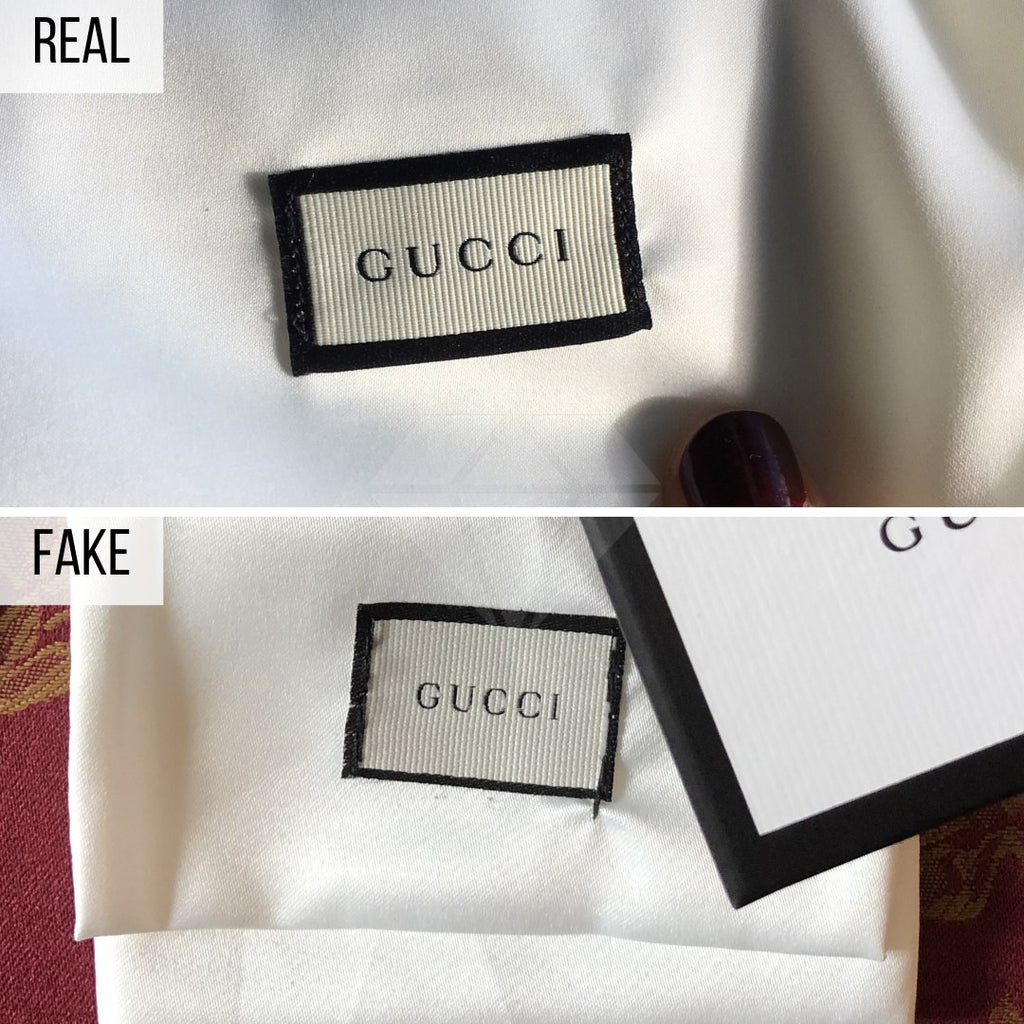 gucci dust bag real vs fake
