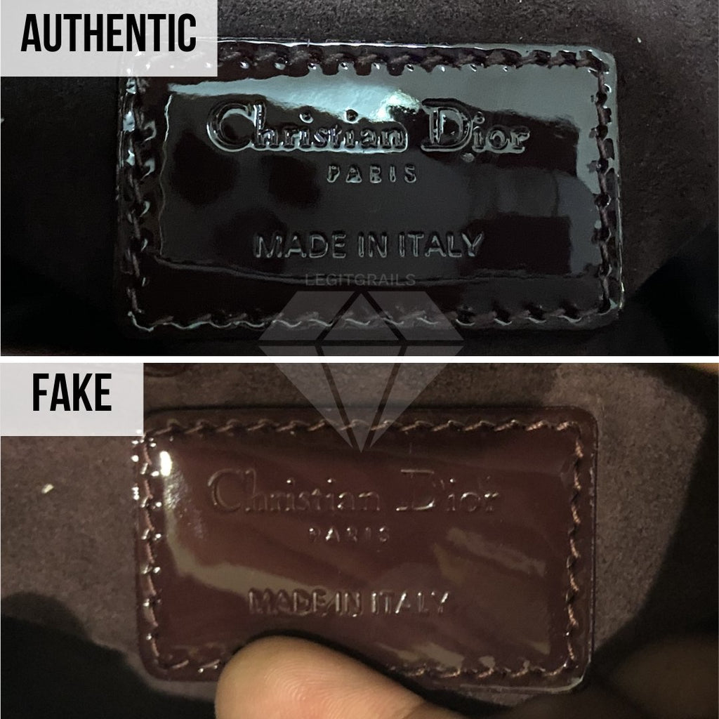 Dior Lady Bag Authentication Guide: The Engraved Label Method