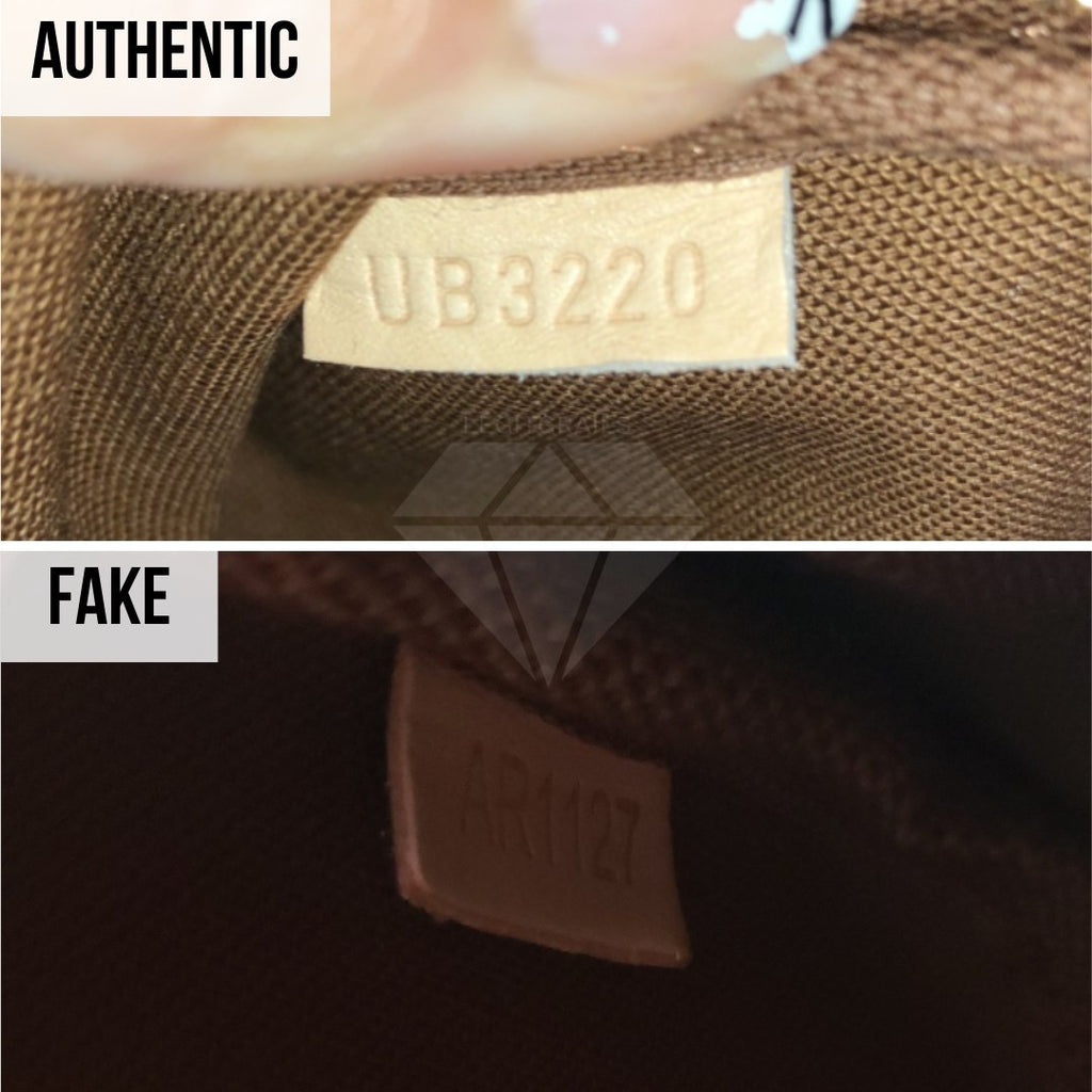 Louis Vuitton Mini Pochette Replica VS Original: The Sizing Tag Method