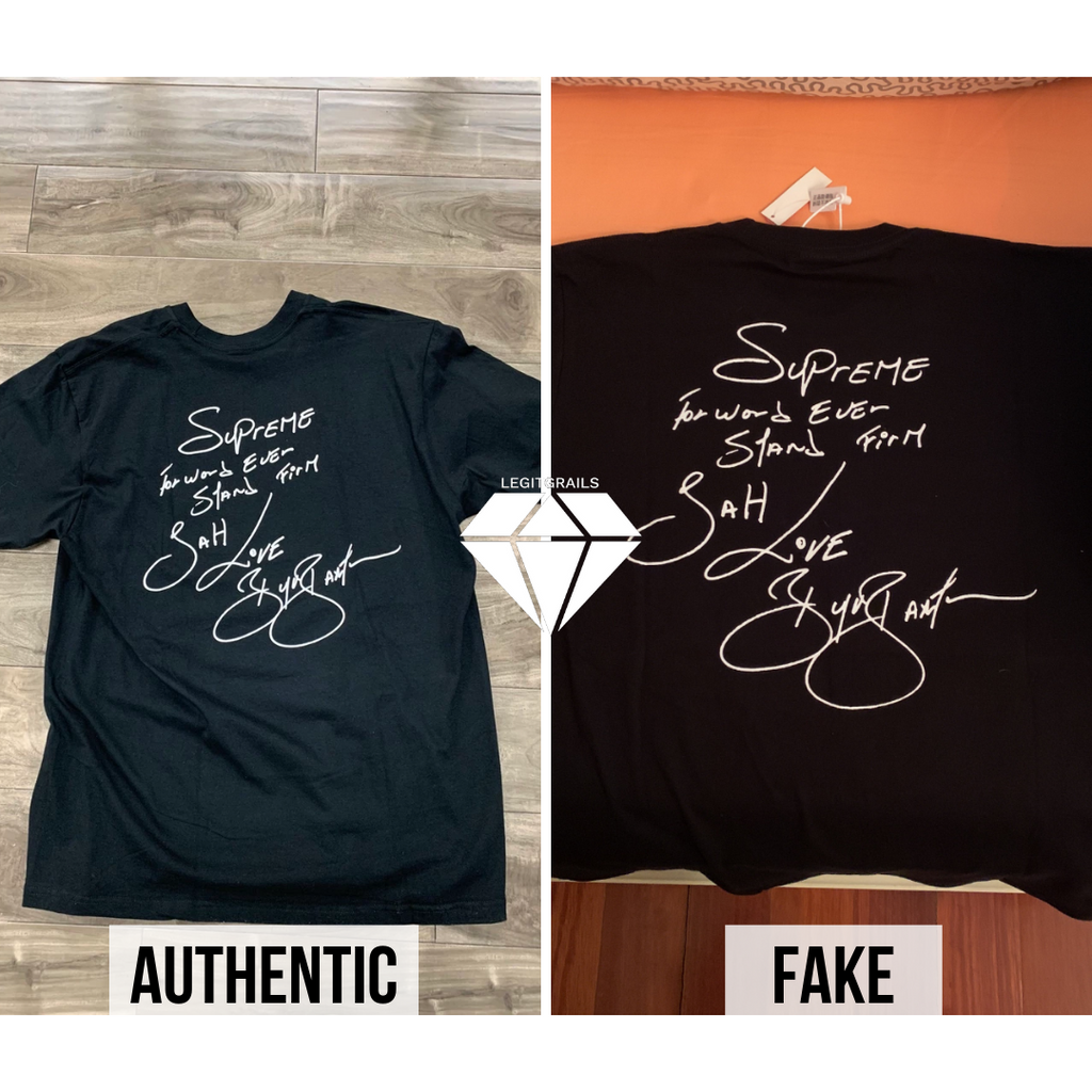 Supreme tee – Real vs. fake