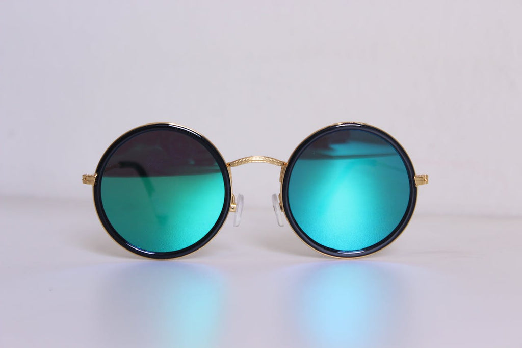 a pair of designer sunglasses