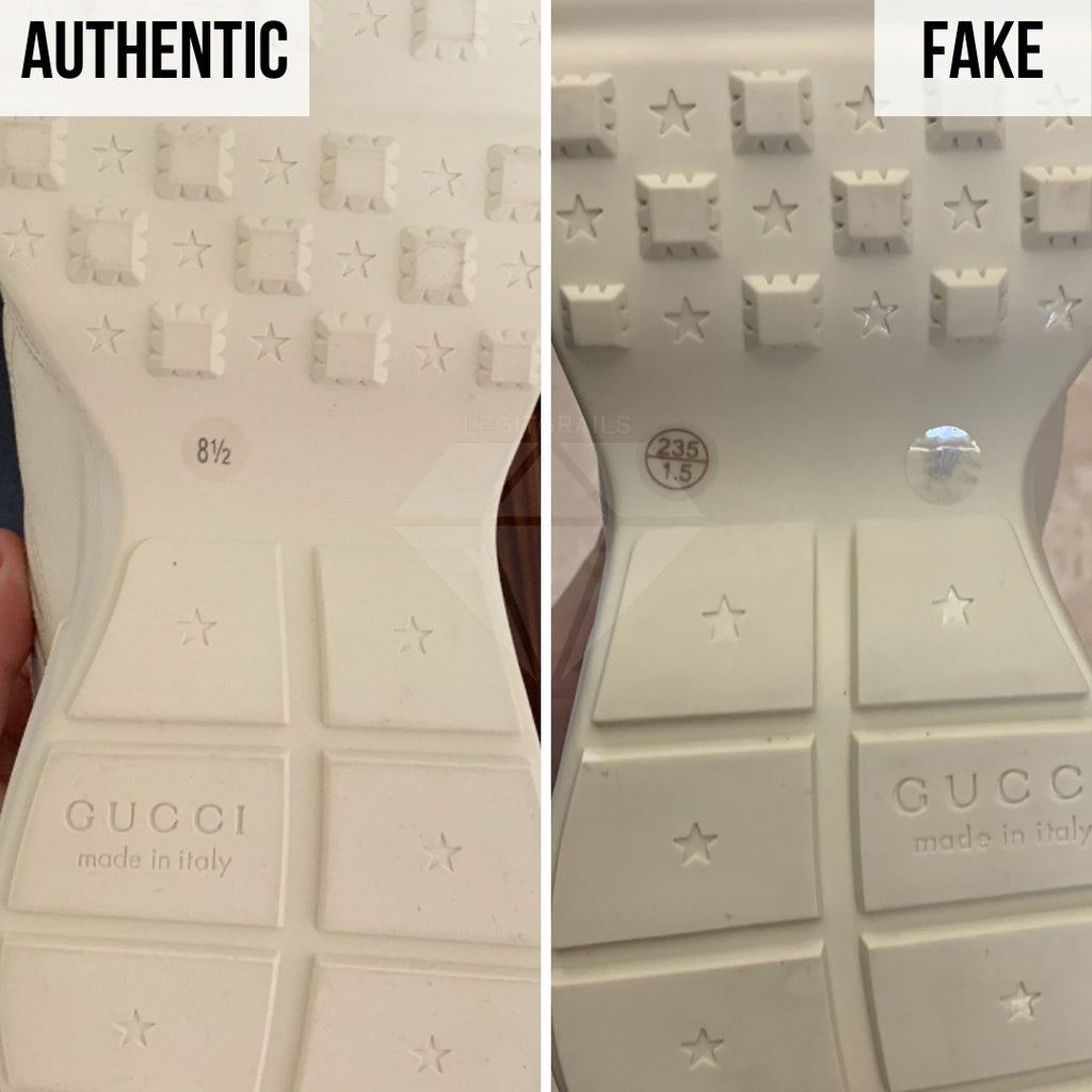 gucci rhyton sneakers fake vs real